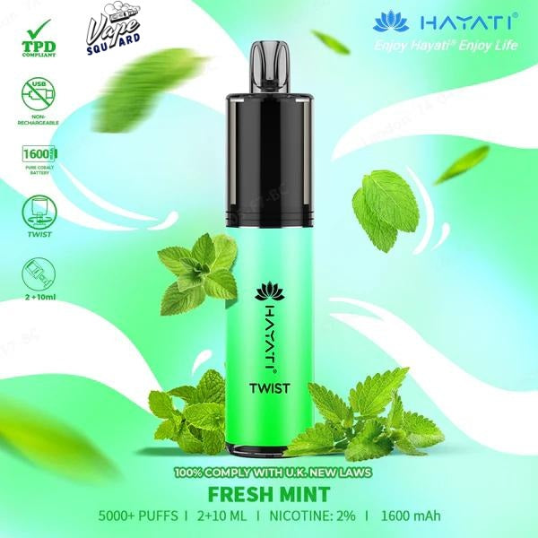 Fresh Mint Hayati Twist 5000 Puffs Disposable Vape