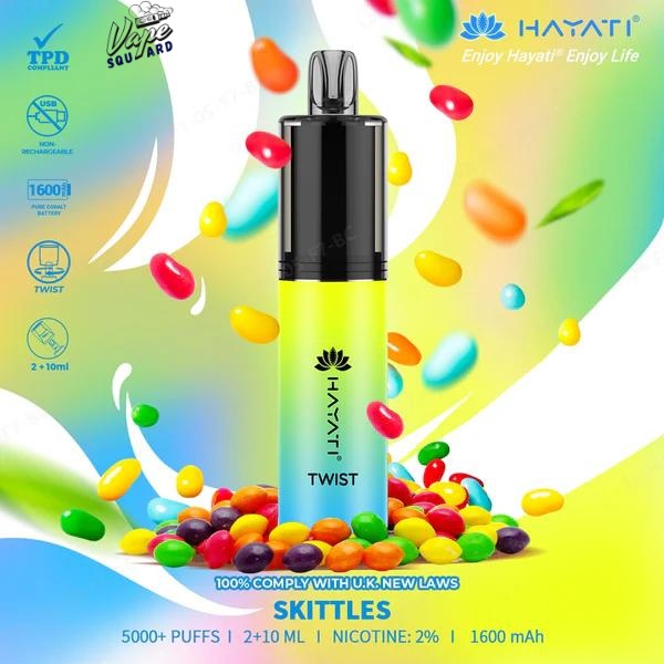 Skittles Hayati Twist 5000 Puffs Disposable Vape
