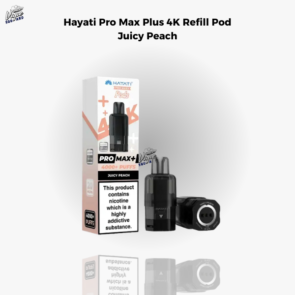Hayati Pro Max Plus 4K Juicy Peach Refill Pods