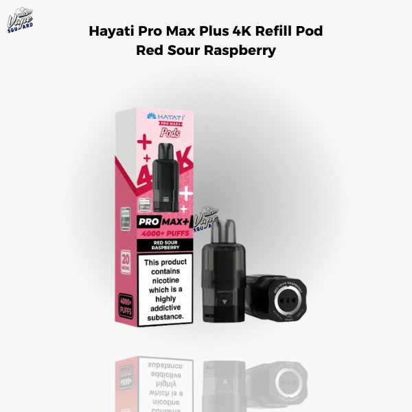 Hayati Pro Max Plus 4K Red Sour Raspberry Refill Pods