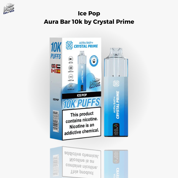 Ice Pop Aura Bar 10k Prefilled Vape By Crystal Prime