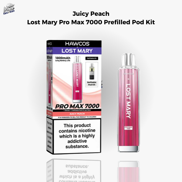 Juicy Peach Lost Mary Pro Max 7000 Prefilled Pod Kit
