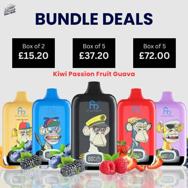 Kiwi Passion Fruit Guava Fumot Digital Box 12000 Prefilled Vape