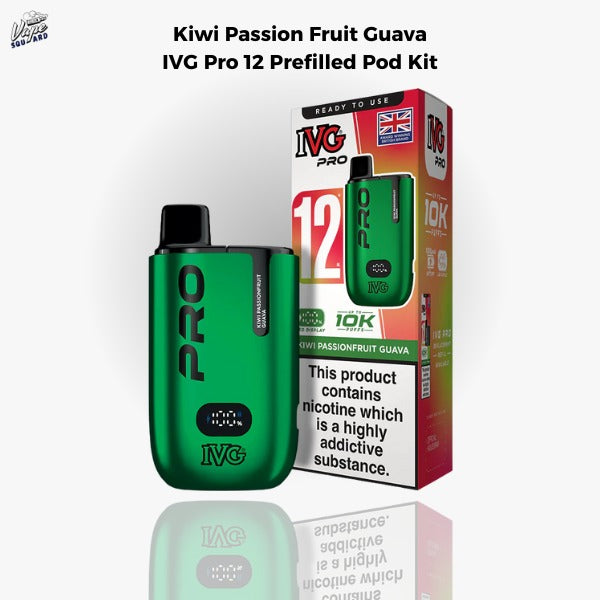 Kiwi Passion Fruit Guava IVG Pro 12 Prefilled Pod Kit