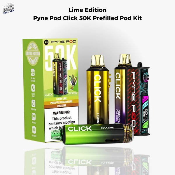 Lime Edition Pyne Pod Click 50K Prefilled Pod Kit