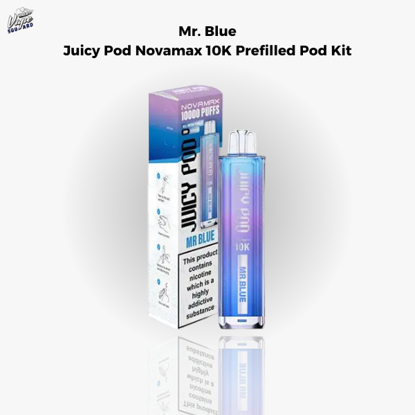 Mr Blue Juicy Pod Novamax 10K Prefilled Pod Kit
