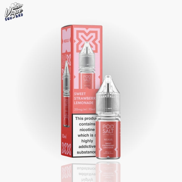Sweet Strawberry Lemonade  Pod Salt Nexus Nic Salts E-Liquid (Pack of 10)
