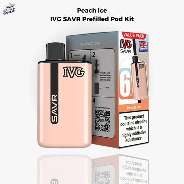 Peach Ice IVG SAVR Prefilled Pod Kit
