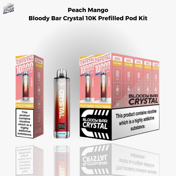 Peach Mango Bloody Bar Crystal 10K Prefilled Pod Kit