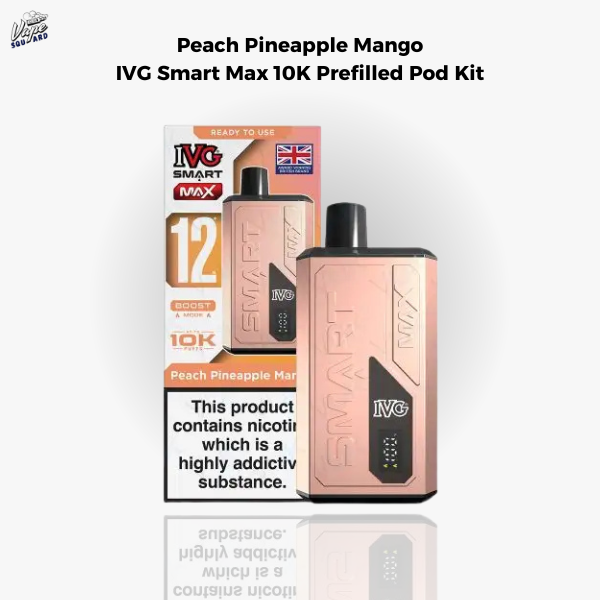 Peach Pineapple Mango IVG Smart Max 10K Prefilled Pod Kit