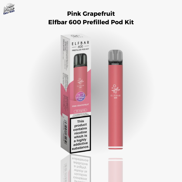 Pink Grapefruit Elfbar 600 Prefilled Pod Kit