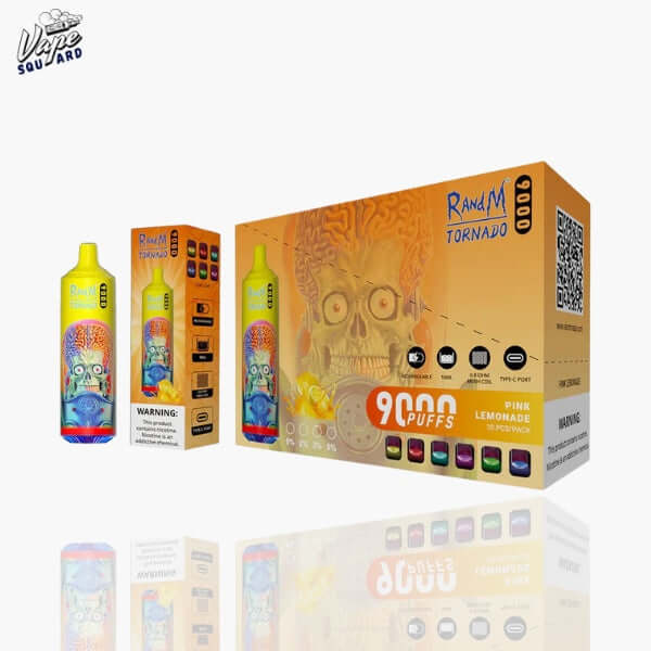 Pink Lemonade RandM Tornado 9000 Puffs Prefilled Vape