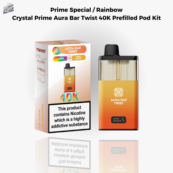 Prime Special / Rainbow Aura Bar Twist 40K Prefilled Pod Kit