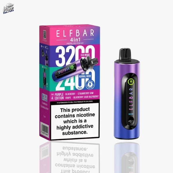 Purple Edition ELFBAR 4-in-1 Prefilled Kit