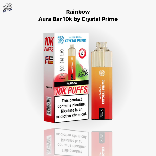 Rainbow Aura Bar 10k Prefilled Vape By Crystal Prime