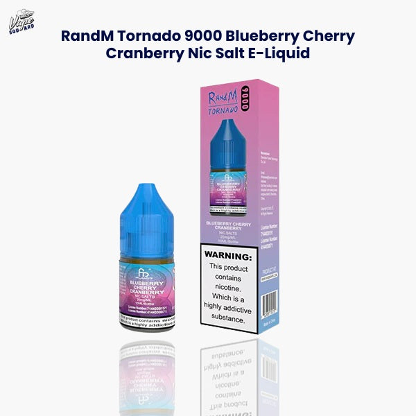 RandM Tornado 9000 Blueberry Cherry Cranberry Nic Salt E-Liquid (Box of 10)