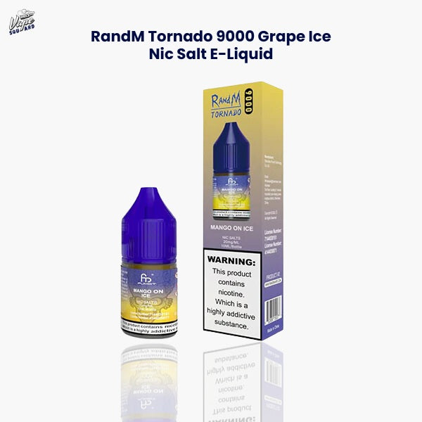 RandM Tornado 9000 Grape Ice Nic Salt E-Liquid (Box of 10)