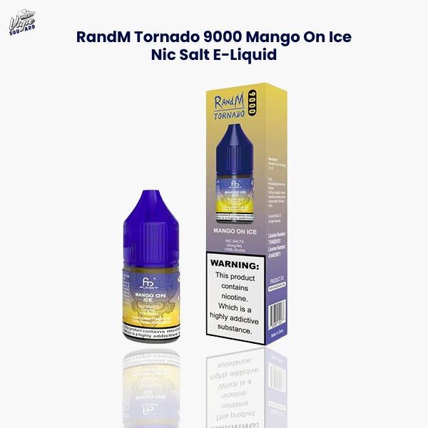 RandM Tornado 9000 Mango On Ice Nic Salt E-Liquid (Box of 10)