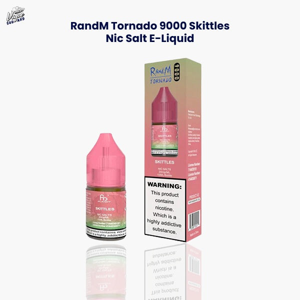 Rand M Tornado 9000 Skittles Nic Salt E Liquid