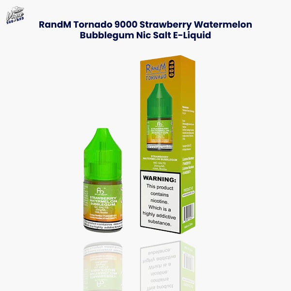 RandM Tornado 9000 Strawberry Watermelon Bubblegum Nic Salt E-Liquid (Box of 10)