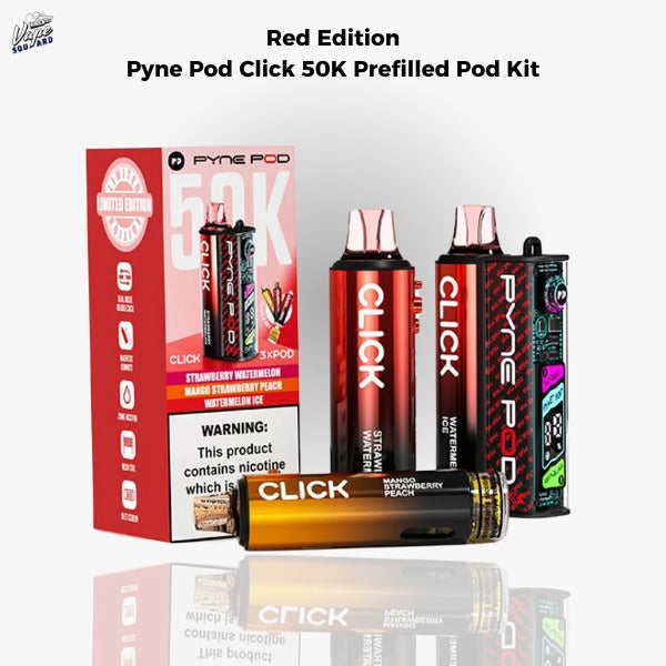 Red Edition Pyne Pod Click 50K Prefilled Pod Kit