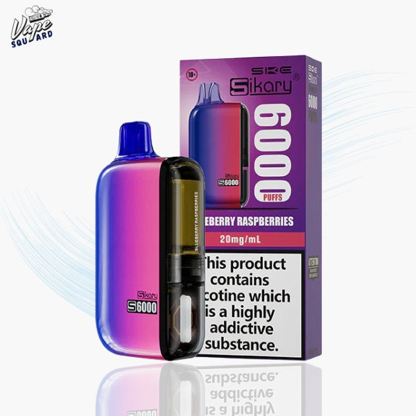 SKE Sikary S6000 Blueberry Raspberries Prefilled Vape Kit