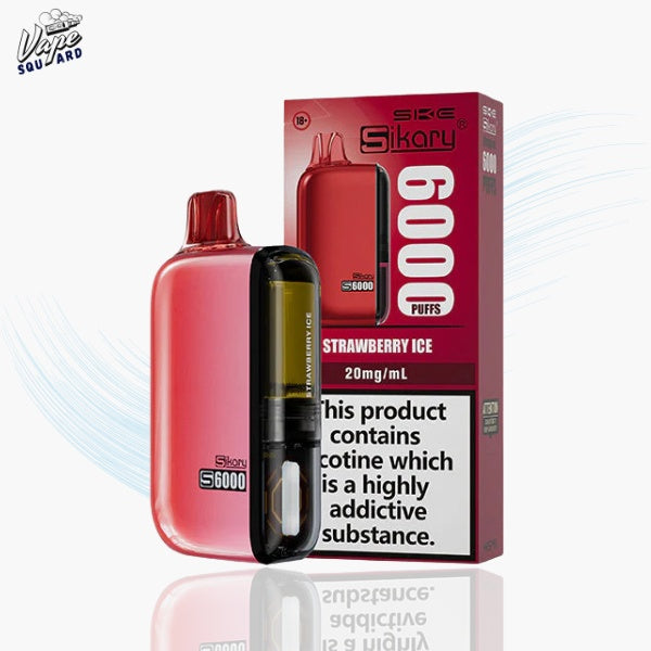 SKE Sikary S6000 Strawberry Ice Prefilled Vape Kit