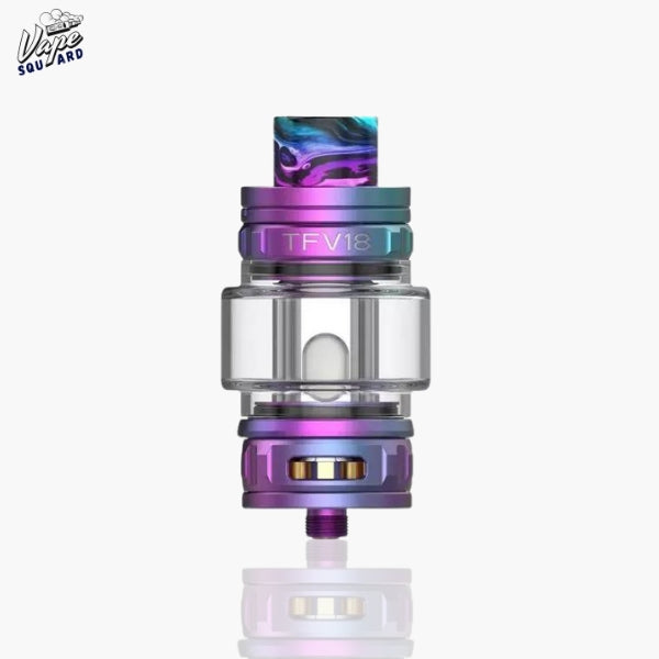 7 Colour Rainbow SMOK TFV18 Sub Ohm Tank 7.5ml Vape Squard