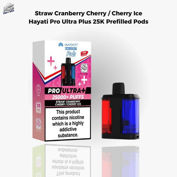 Straw Cranberry Cherry / Cherry Ice Hayati Pro Ultra Plus 25K Prefilled Pods