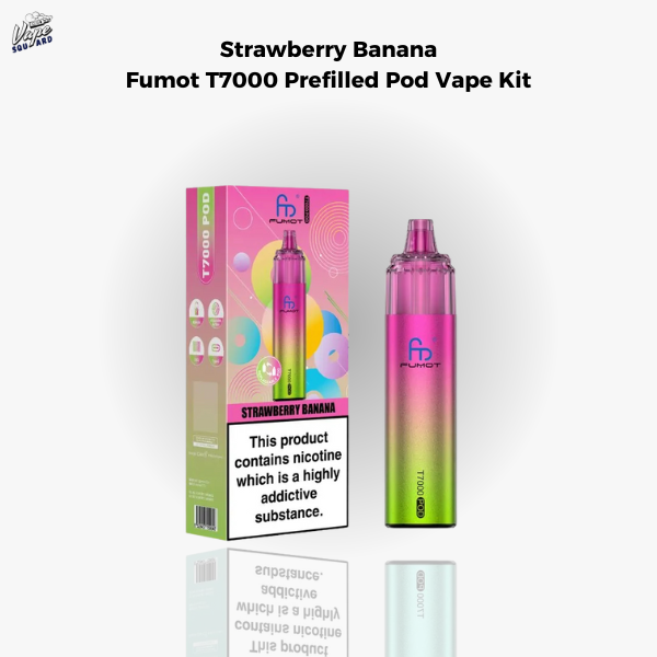 Strawberry Banana Fumot T7000 Prefilled Pod Vape Kit
