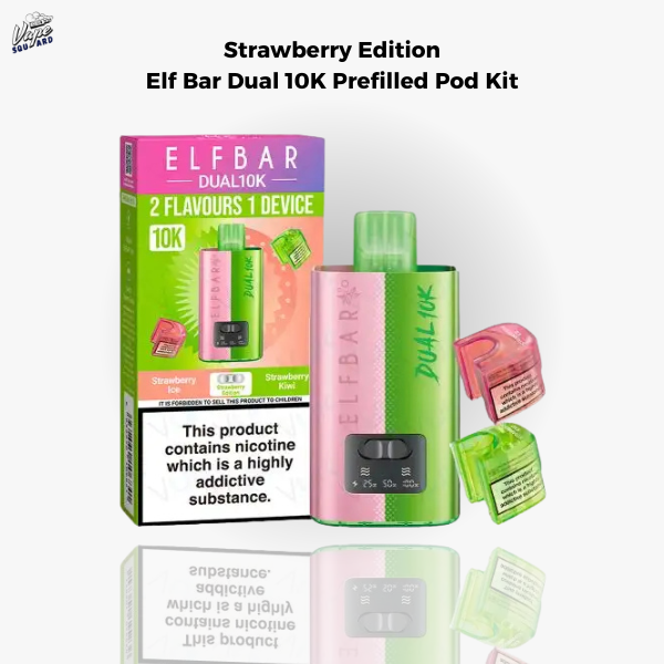 Strawberry Edition Elf Bar Dual 10K Prefilled Pod Kit