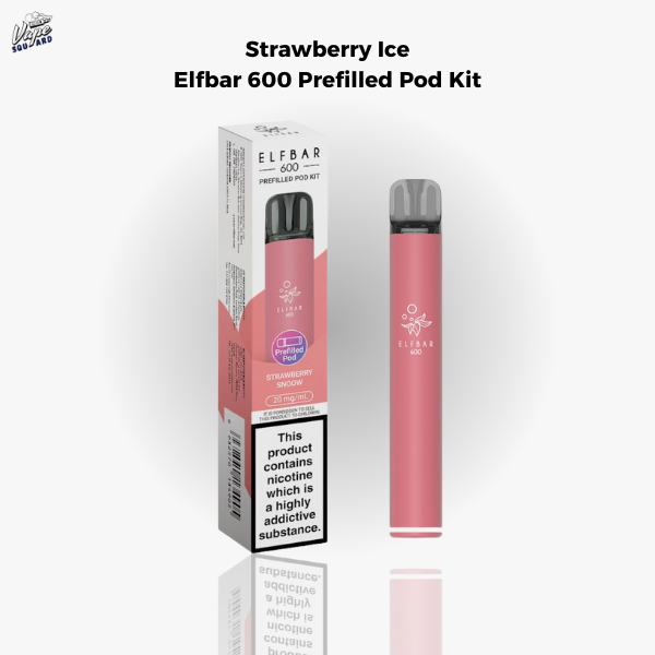 Strawberry Ice Elfbar 600 Prefilled Pod Kit