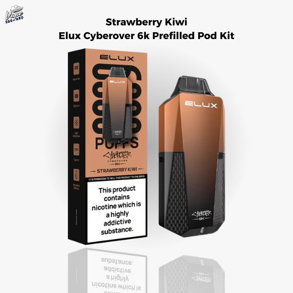 Strawberry Kiwi Elux Cyberover 6k Prefilled Pod Kit 1