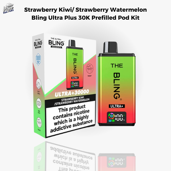 Strawberry Kiwi/ Strawberry Watermelon Bling Ultra Plus 30K Prefilled Pod Kit