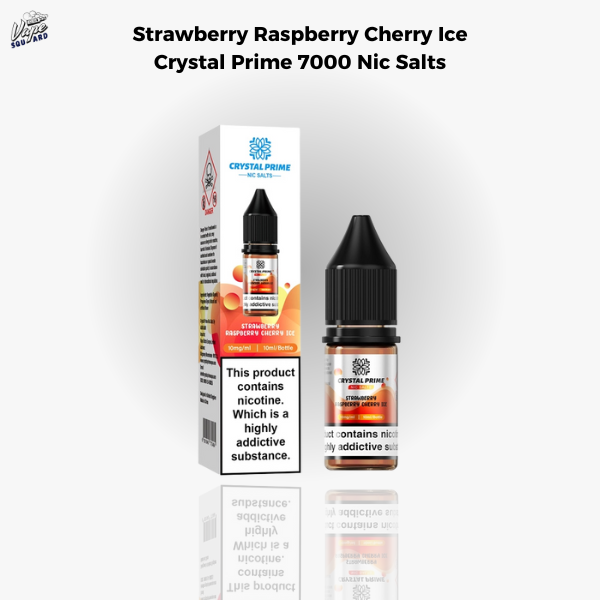 Strawberry Raspberry Cherry Ice Crystal Prime 7000 Nic Salts (Box of 10)