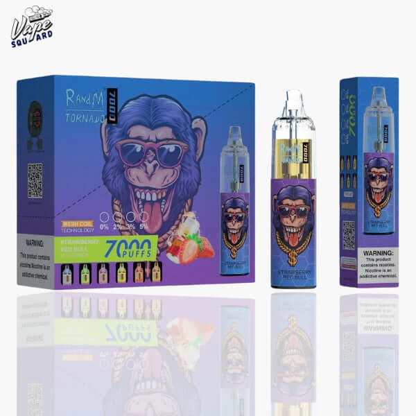 Strawberry Redbull RandM Tornado 7000 Puffs Prefilled Vape