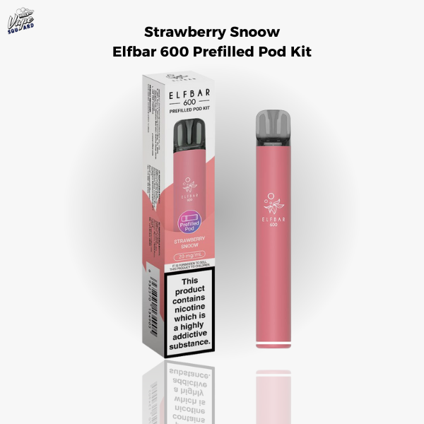 Strawberry Snoow Elfbar 600 Prefilled Pod Kit