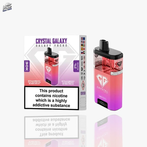 Strawberry Watermelon Bubblegum Crystal Galaxy Focus 30K Prefilled Vape Kit