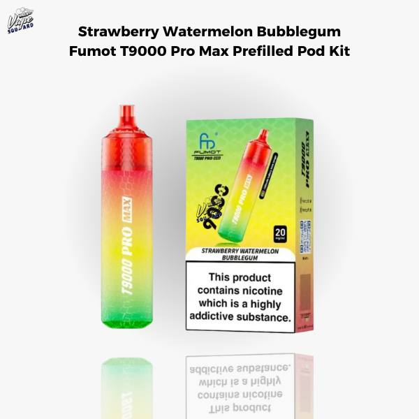 Strawberry Watermelon Bubblegum Fumot T9000 Pro Max Prefilled Pod Kit