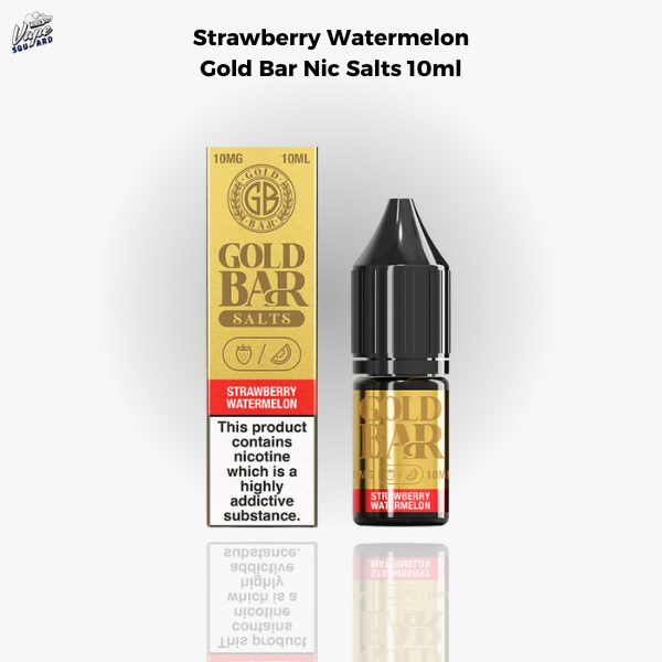 Strawberry Watermelon Gold Bar Nic Salts 10 ml