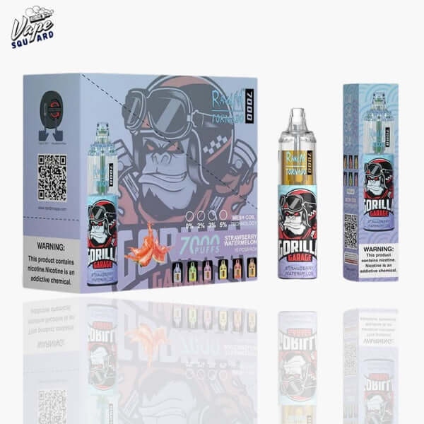 Strawberry Watermelon RandM Tornado 7000 Puffs Prefilled Vape