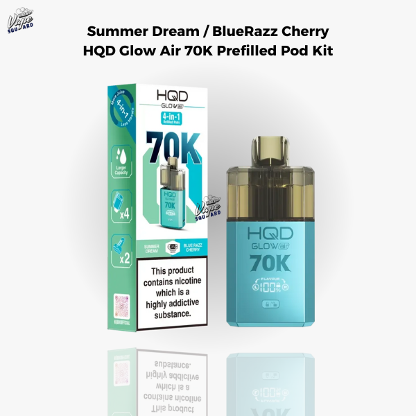Summer Dream /&nbsp;Blue Razz Cherry HQD Glow Air 70K Prefilled Pod Kit