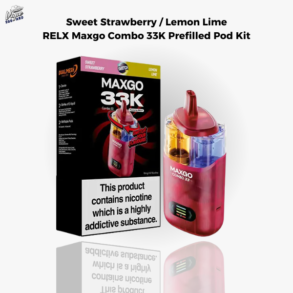 Sweet Strawberry / Lemon Lime RELX Maxgo Combo 33K Prefilled Pod Kit
