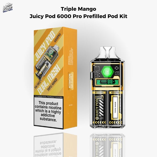 Triple Mango Juicy Pod 6000 Pro Prefilled Pod Kit
