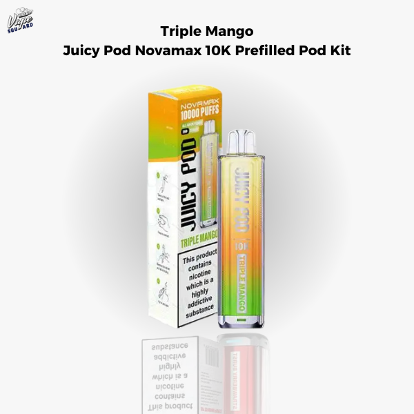 Triple Mango Juicy Pod Novamax 10K Prefilled Pod Kit