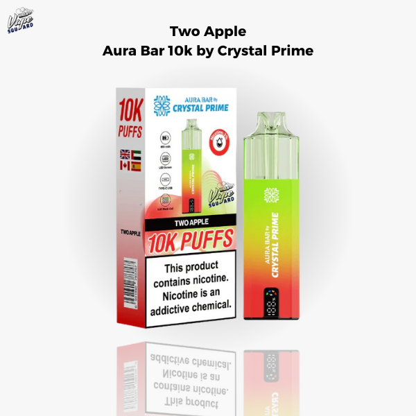 Two Apple Aura Bar 10k Prefilled Vape By Crystal Prime