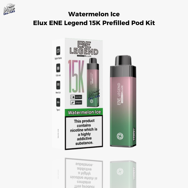 Watermelon Ice Elux ENE Legend 15K Prefilled Pod Kit