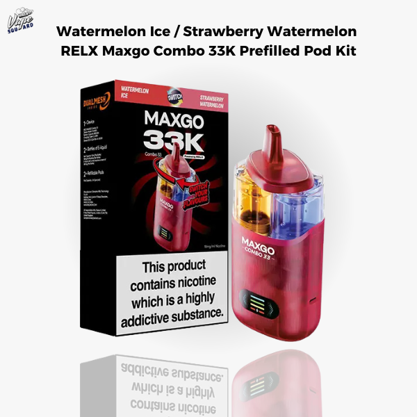 Watermelon Ice / Strawberry Watermelon RELX Maxgo Combo 33K Prefilled Pod Kit