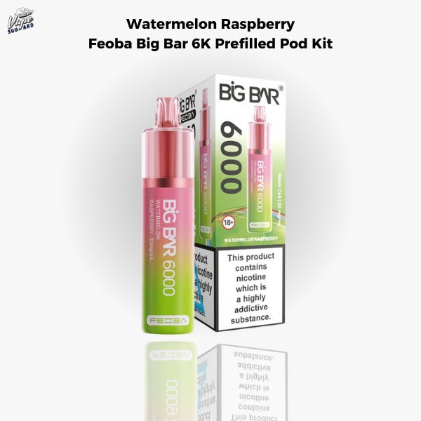 Watermelon Raspberry Feoba Big Bar 6K Prefilled Pod Kit